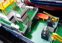 customized model of 40mtr. Seismic Research & Support Vessel